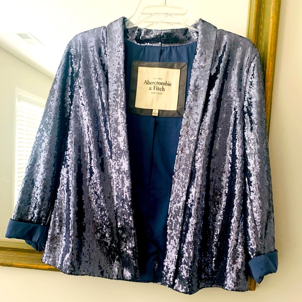 Size L Sequin Abercrombie & Fitch lined blazer